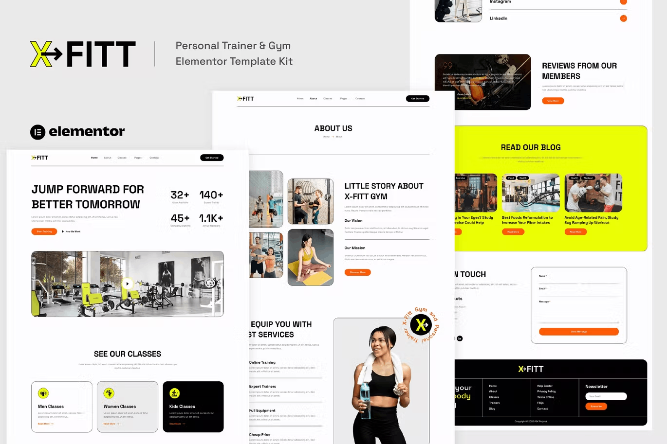 Personal Trainer & Gym Elementor Template