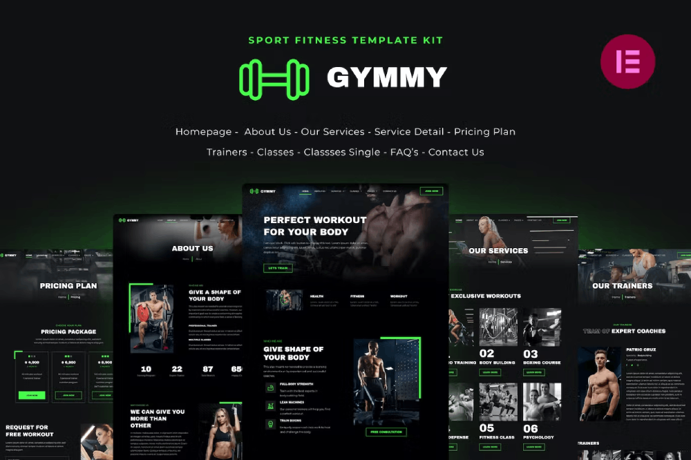 Fitness & Gym Elementor Template