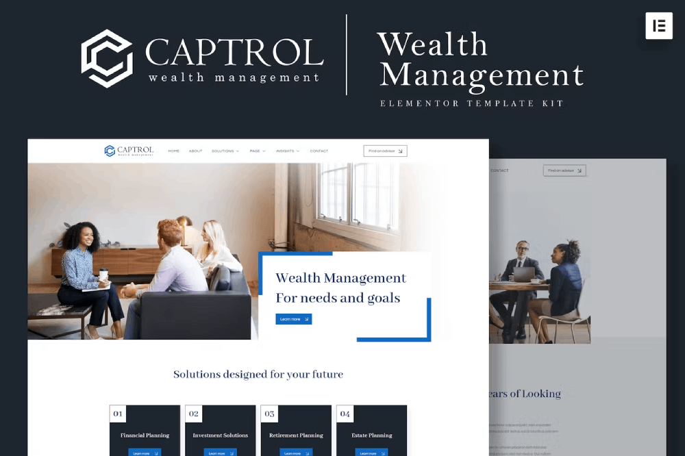 Wealth Management Elementor Template