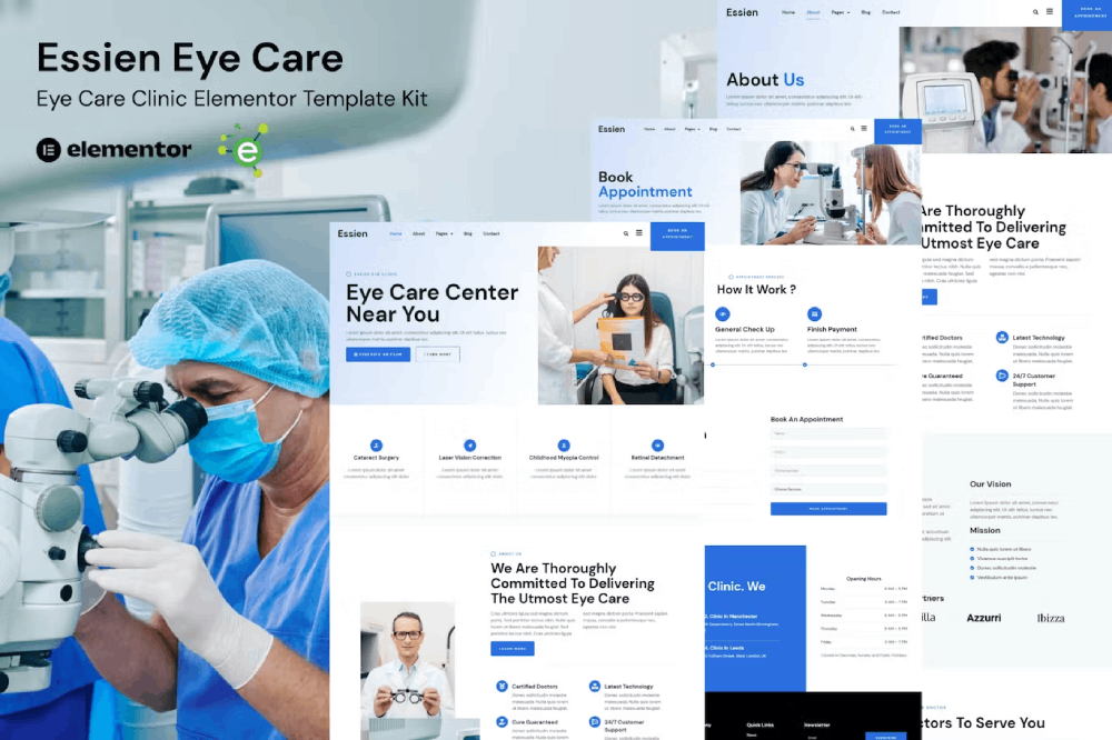 Eye Care Clinic Elementor Template