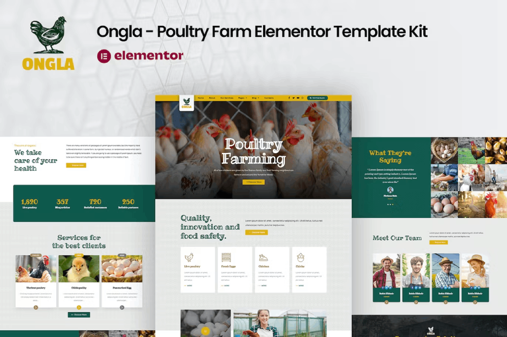 Poultry Farm Elementor Template