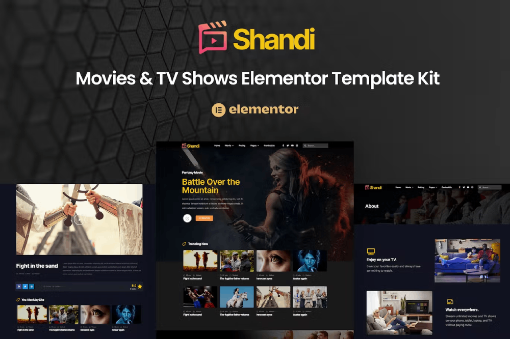 Movies & TV Shows Elementor Template