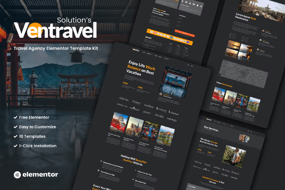 Traveling Agency Elementor Template